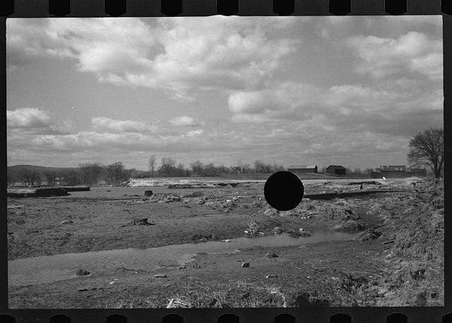 Hatfield Massachusetts 1936 Connecticut River Flood Aftermath Riverbed