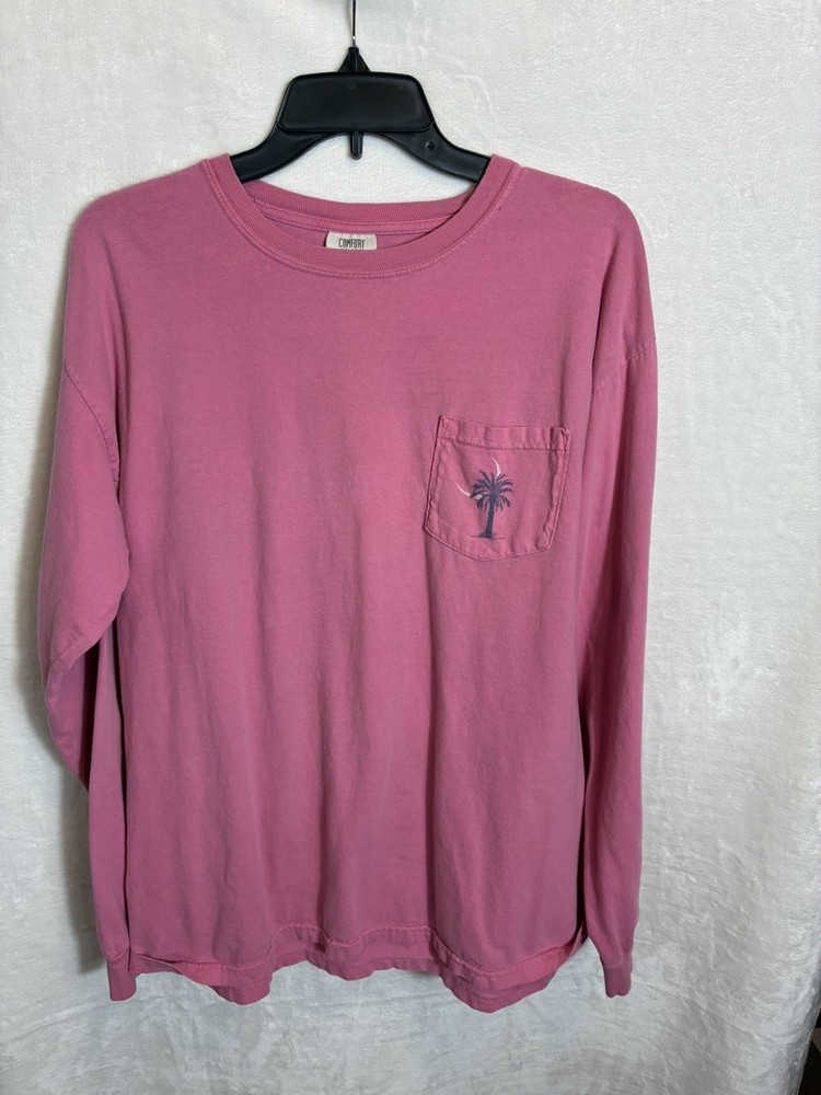 Comfort Colors pink long-sleeve pocket t-shirt Large South Carolina