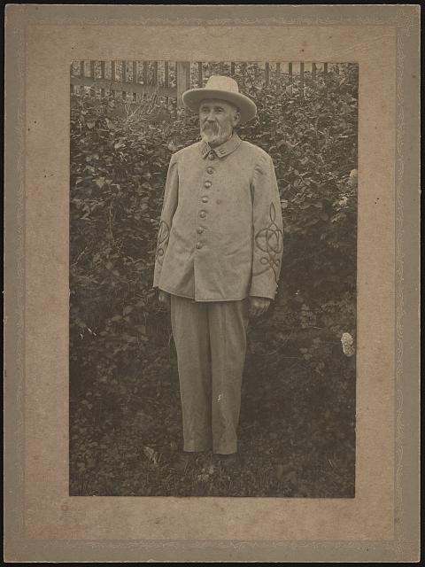Unidentified Confederate Veteran Captain Uniform Portrait 1870s-1910s