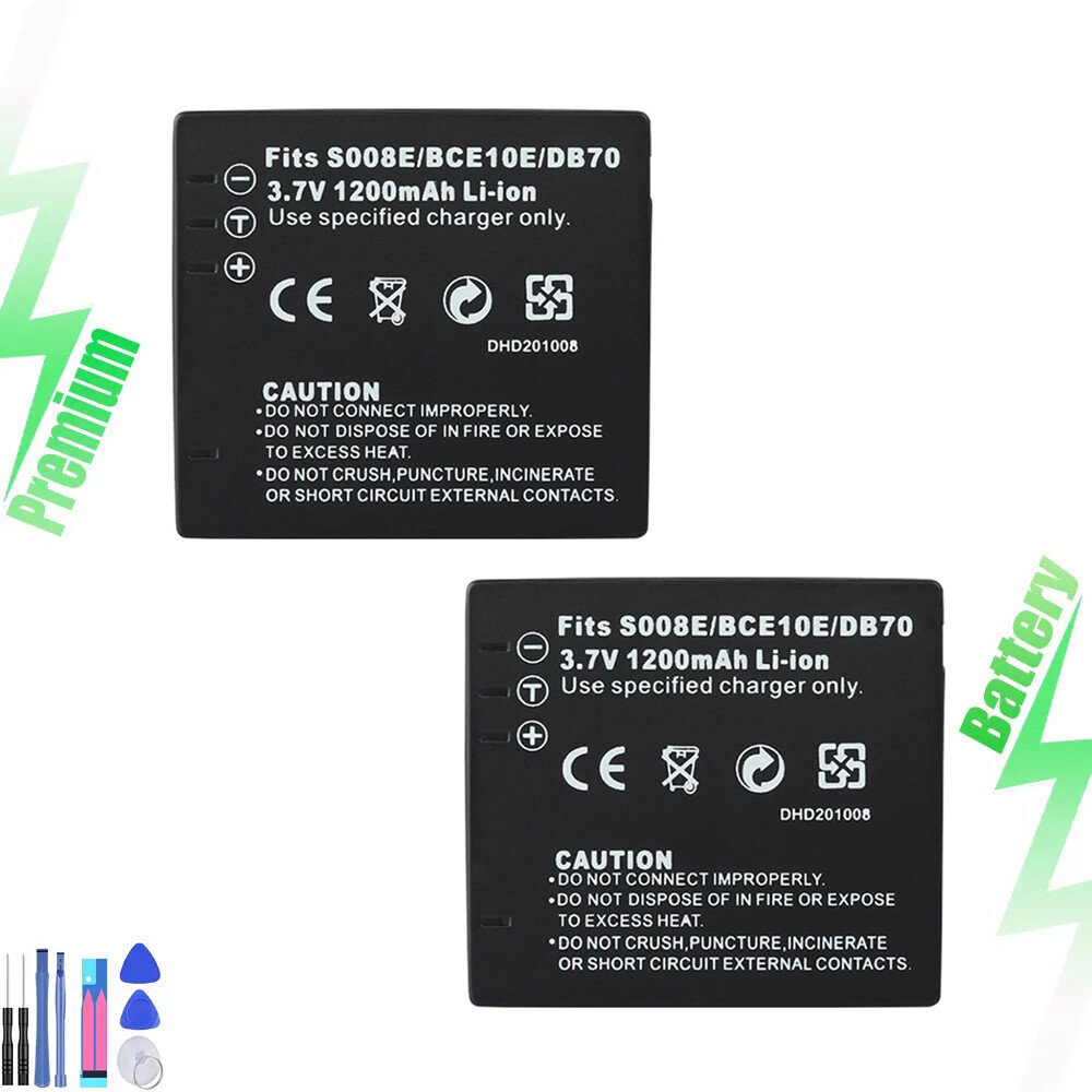2x Battery for Panasonic Lumix CGA-S008 DMC-FS3 DMC-FS5 DMC-FS20 DMC-FX30
