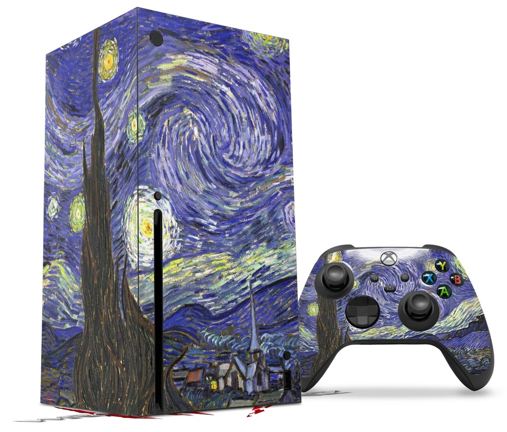 Skins XBOX Series X Console Controller Vincent Van Gogh Starry Night