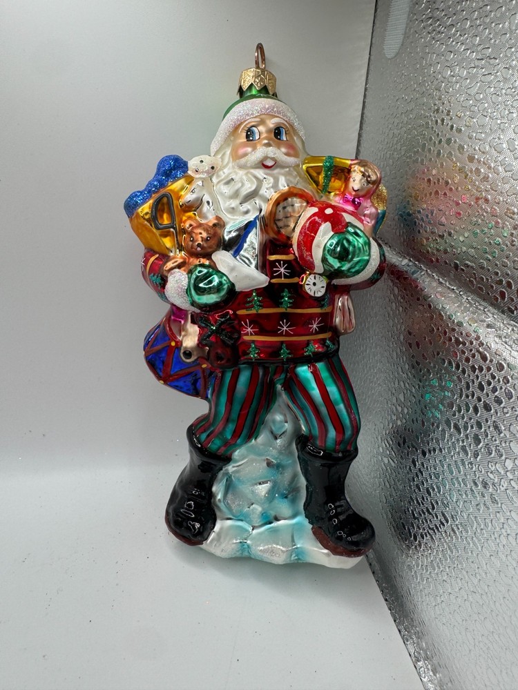 VINTAGE Christopher Radko 2000 ALPINE SANTA Ornament  7.5 inch 00-351-0 EUC