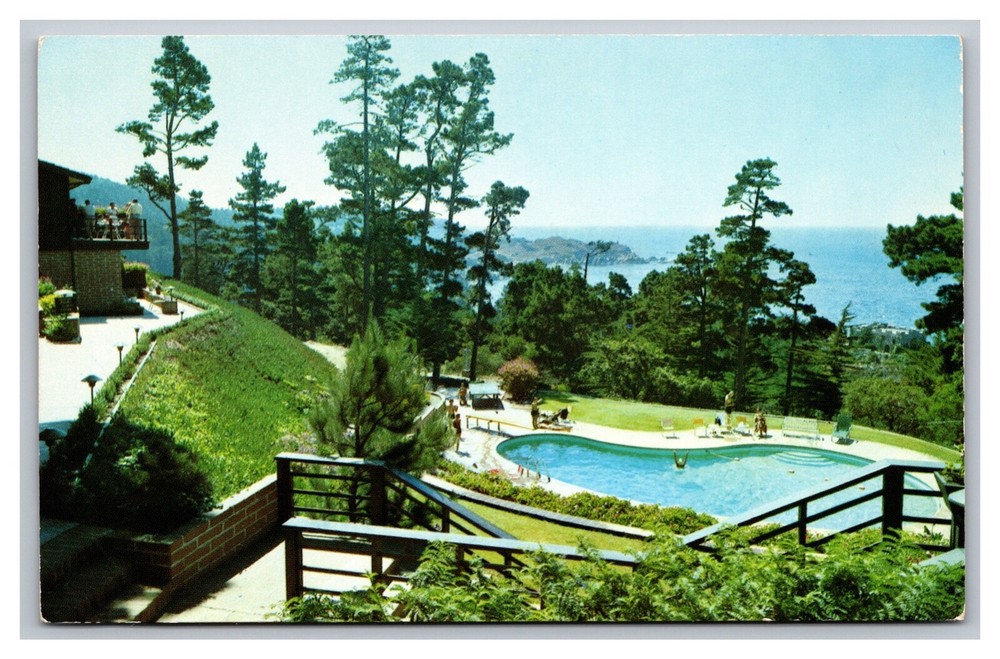 Carmel, CA California, Highlands Inn, Pool & Ocean View, Vintage Postcard