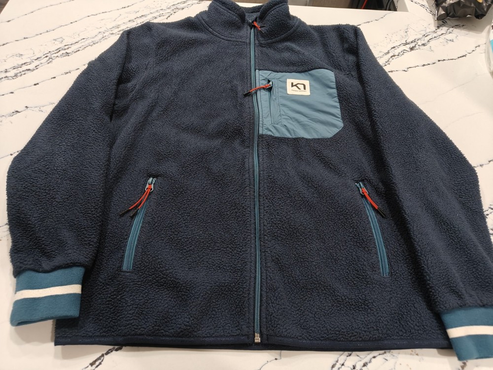 Kari Traa Rothe Womens M Dark Blue full zip Fleece
