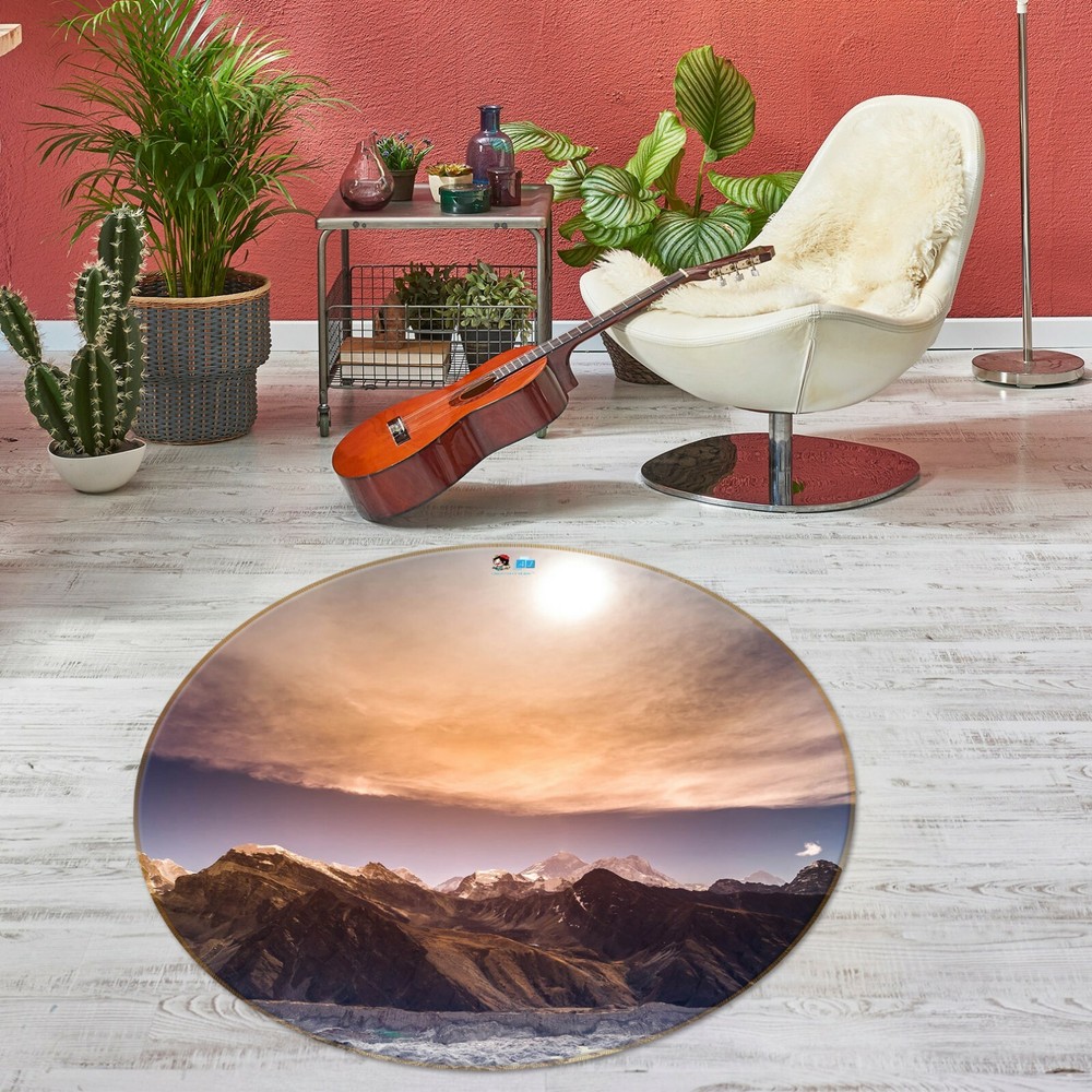 3D Mountain Sunshine NAO4339 Game Rug Mat Elegant Photo Carpet Mat Fay