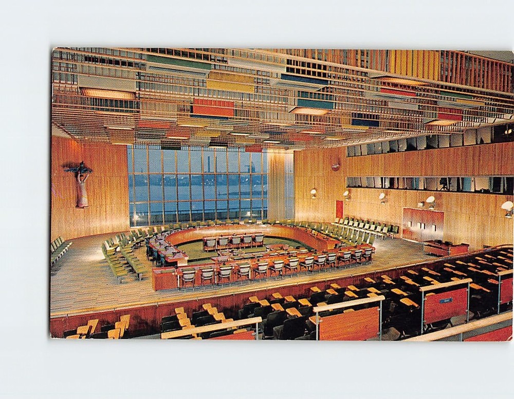 Postcard Trusteeship Council Chamber United Nations Headquarters New York USA