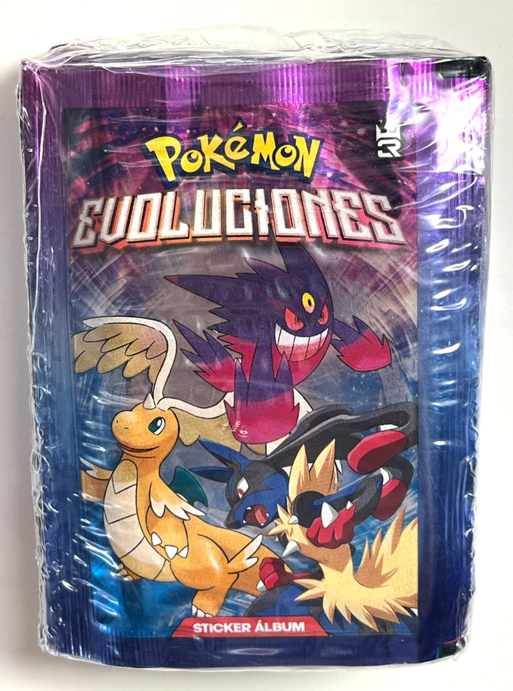 2025 BOX POKEMON EVOLUTIONS 3R Stickers - 25 Sealed Packs Peru Mega Dragonite