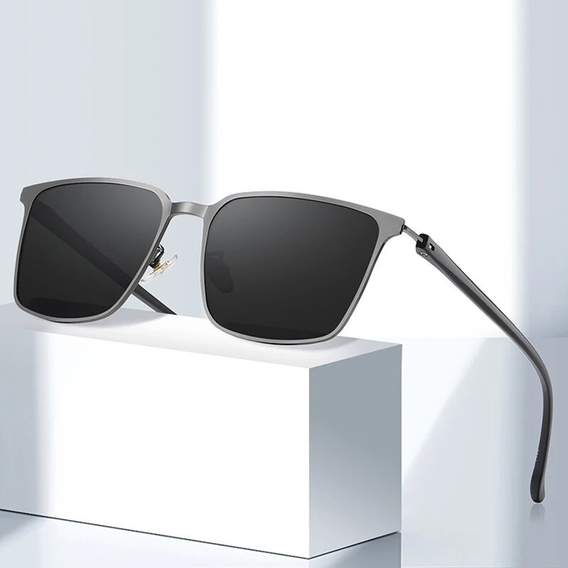 Polarized Ultralight Square Metal Sunglasses for Driving Fashion
