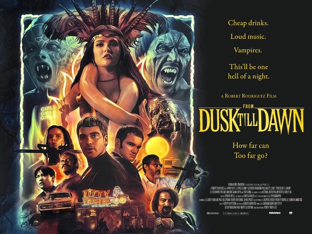 FROM DUSK TILL DAWN 1996  Quad poster print 30x40