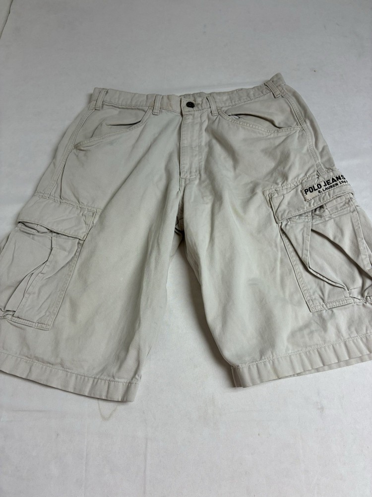 Ralph Lauren Size 32 Freighter Cargo Shorts Polo Jeans Co. Beige