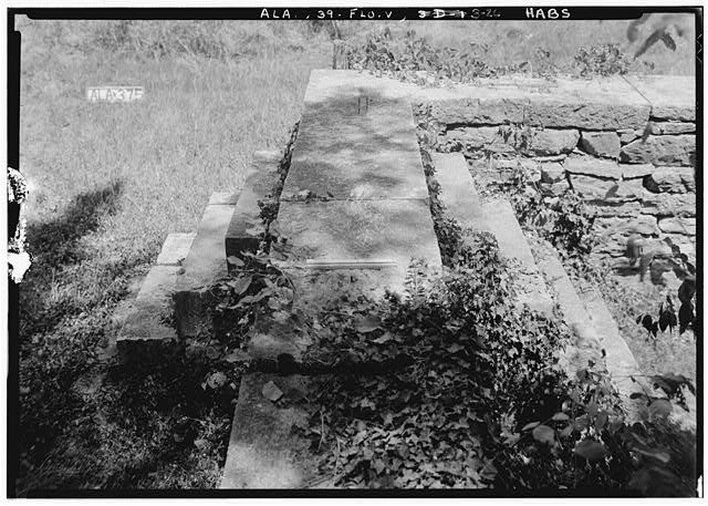 Photo:Florence Alabama Forks of Cypress Graveyard Wall 1935 HABS