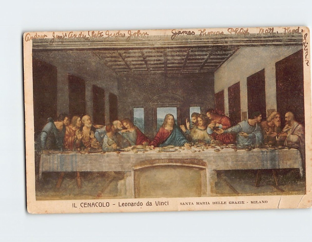 Postcard The Last Supper By Leonardo da Vinci Santa Maria delle Grazie Italy