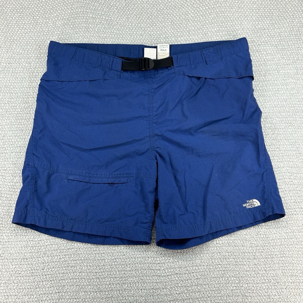 The North Face Shorts Mens Large Blue Nylon Cargo Outdoors Hiking Fish Climbing