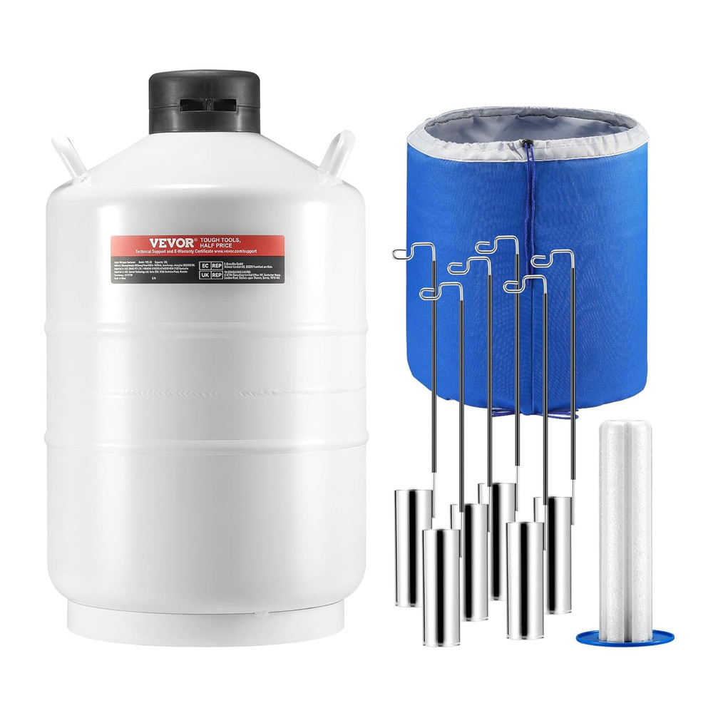 Liquid Nitrogen Tank, 20 L Aluminum Alloy Liquid Nitrogen Container, LN2 Tank De