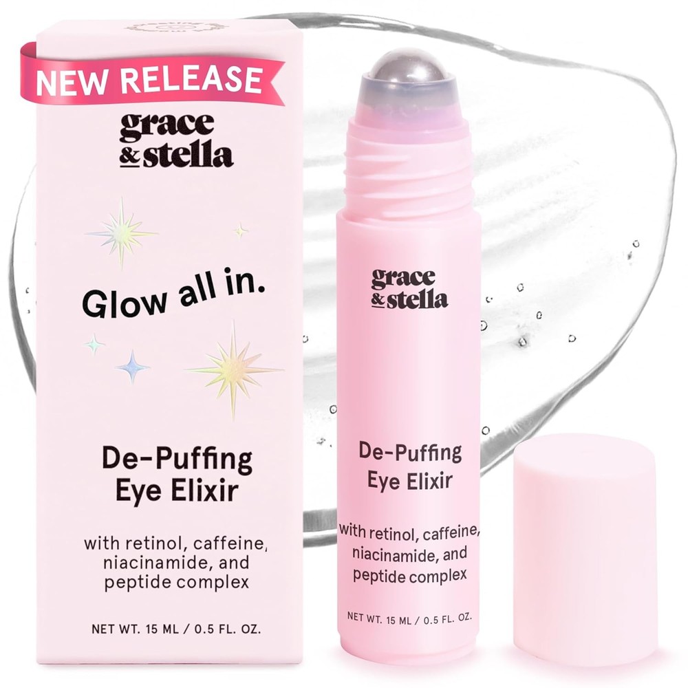 Under Eye Brightener Roller Retinol Caffeine Eye Serum for Puffiness Dark Circle