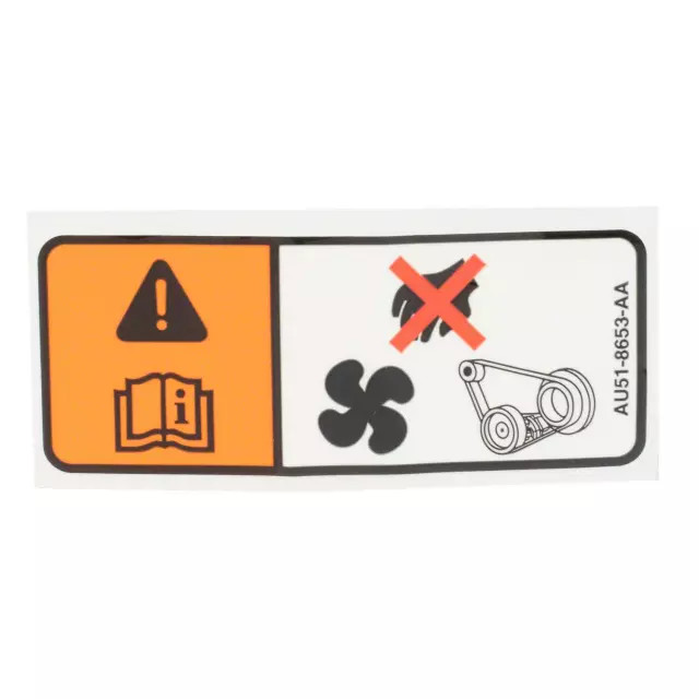 Genuine Ford Fan Label AU5Z-8653-A