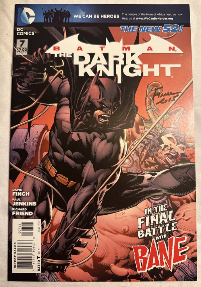 Batman: The Dark Knight #7 - David Finch SIGNED w/COA (DC Comics) • NM+