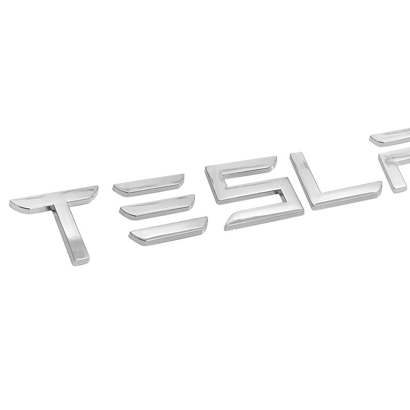 Chrome Silver Rear Tailgate Badges Emblem For Model 3 X Y S Roadster Accessories