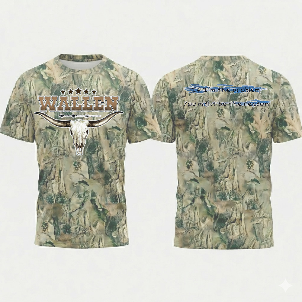 Morgan Wallen The Cloud 9 Tour 2026 Merch Camo All Over Shirt - Full Size