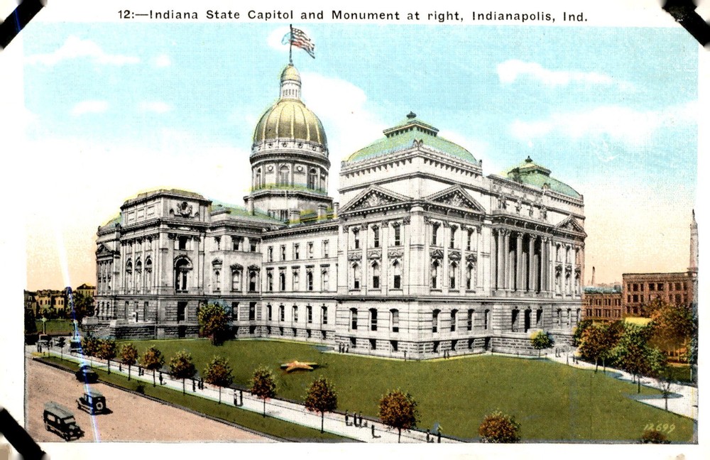Indiana State Capitol and Monument, Indianapolis Postcard