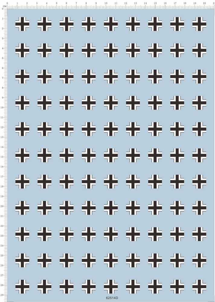 1/72 German Tiger Tank Iron Cross Markings Transfer Sheet Model Kit Water Decal