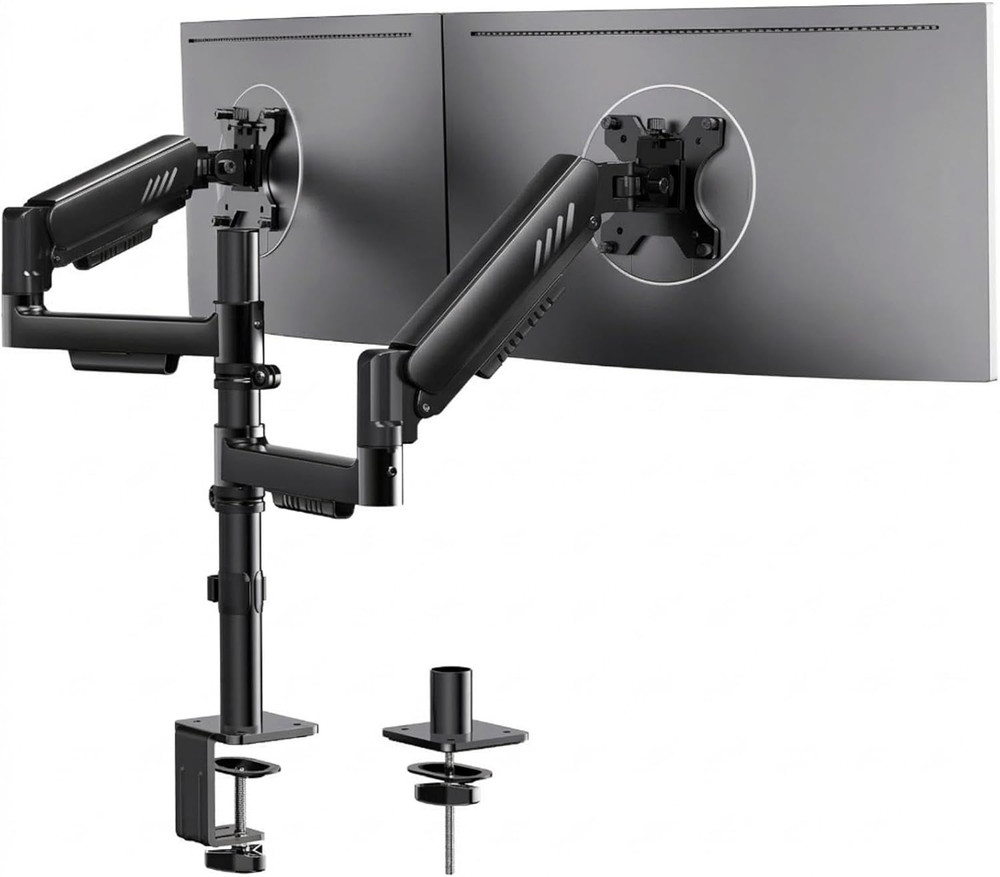 Vertical Dual Monitor Stand, Stacked Monitor Mount for 13-32″ Screens, up to 19.