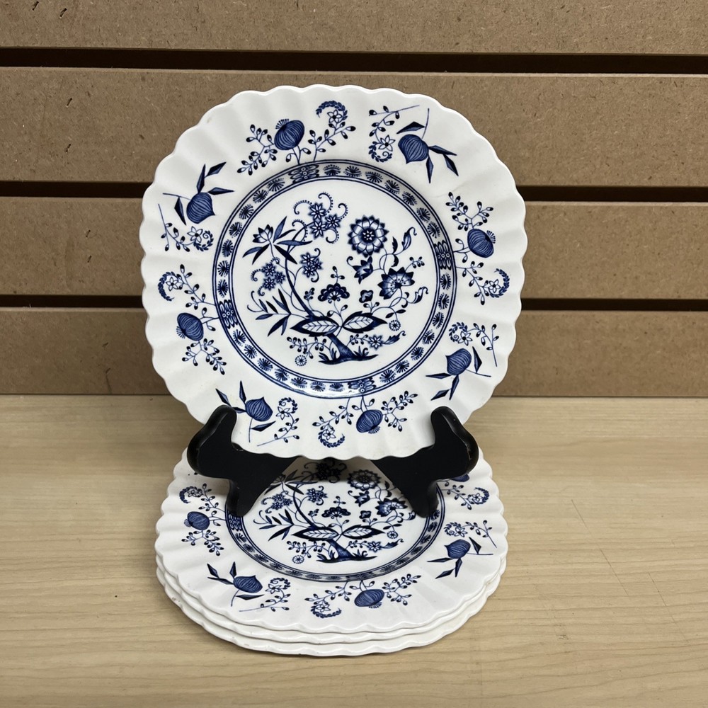 J&G Meakin Staffordshire Blue Nordic Blue Salad Plates 7
