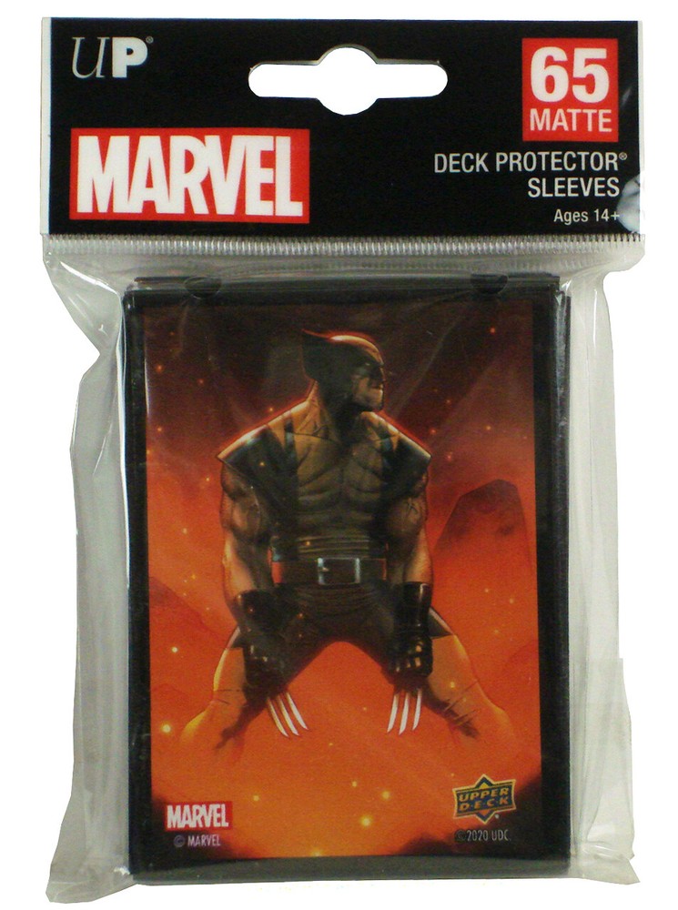 Upper Deck Marvel Deck Protector Collectible Card Sleeves Wolverine 65 Count New