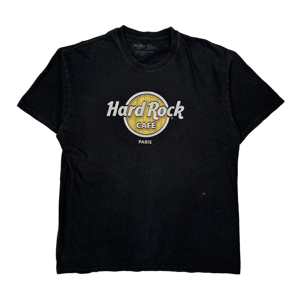 Hard Rock Cafe Graphic T-Shirt - XL Black Cotton