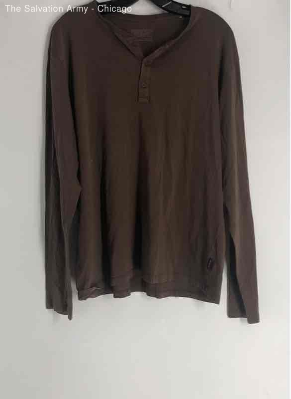 Patagonia Mens Brown Long Sleeve Casual Daily Henley T-Shirt Size Large