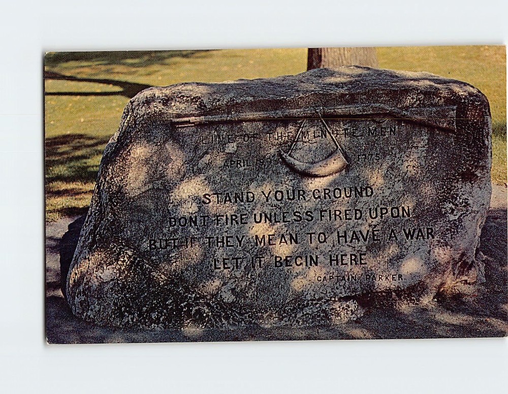 Postcard Line of the Minute Men Lexington Massachusetts USA