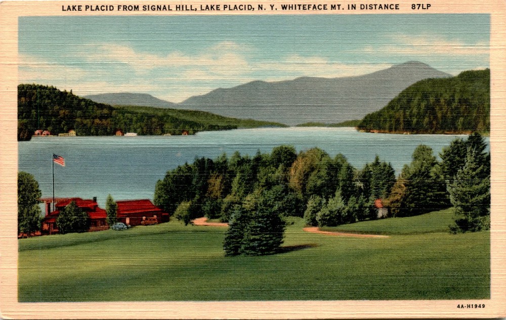Signal Hill, Lake Placid, Whiteface Mountain, New York, C. W. Hughes & Postcard