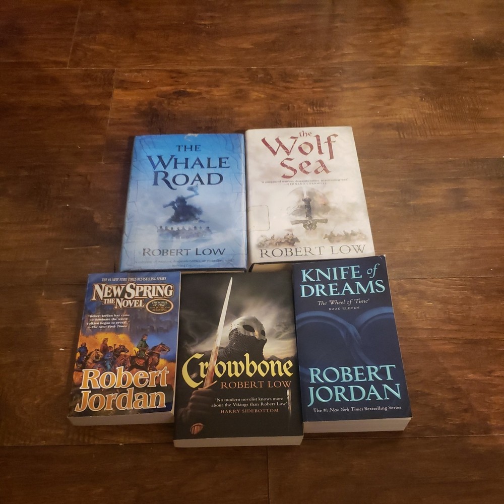Robert Jordan And Robert Low Book Novel Lot Of 5 Books Hardcover First Edition