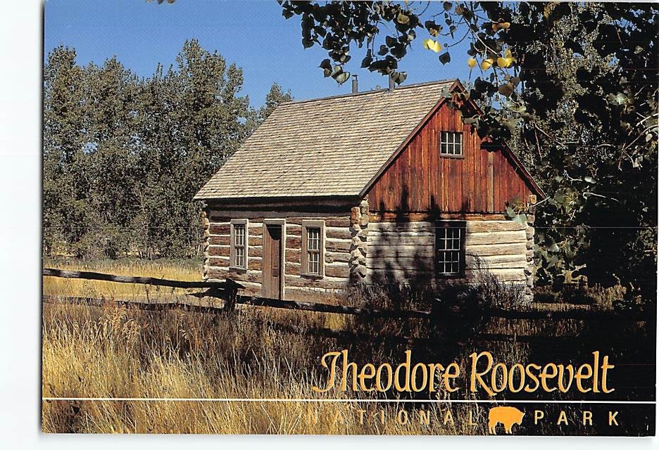 Postcard Maltese Cross Cabin Theodore Roosevelt National Park North Dakota USA