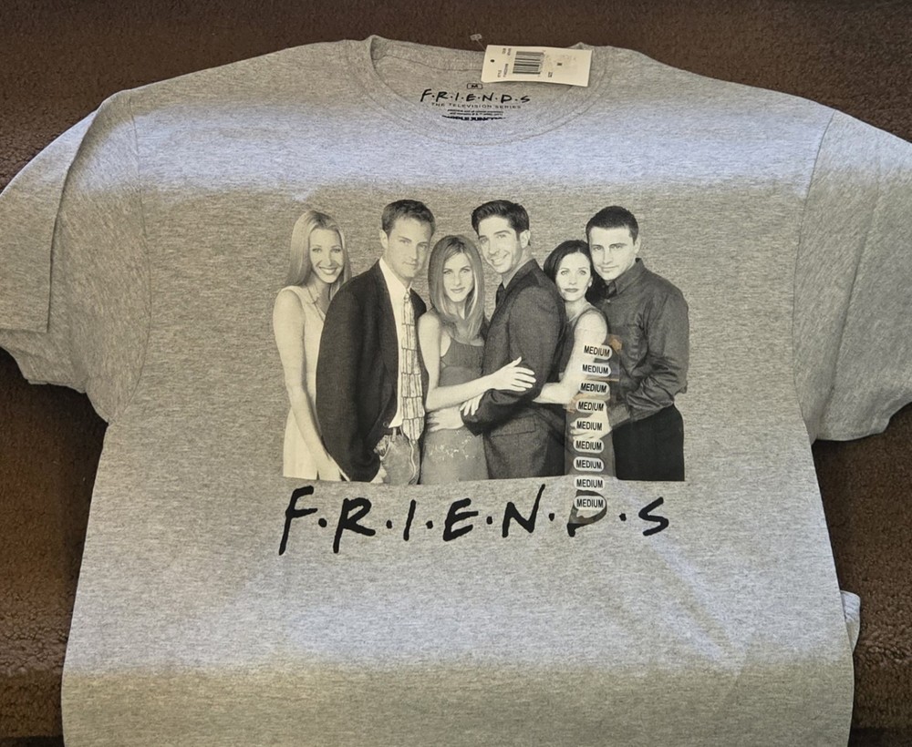 Ripple Junction Friends TV Show Grey T-Shirt Unisex Medium New