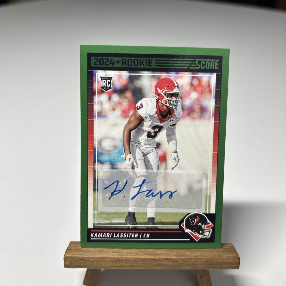 Kamari Lassiter RC 2024 Score Football Rookie Autograph Green Houston TEXANS