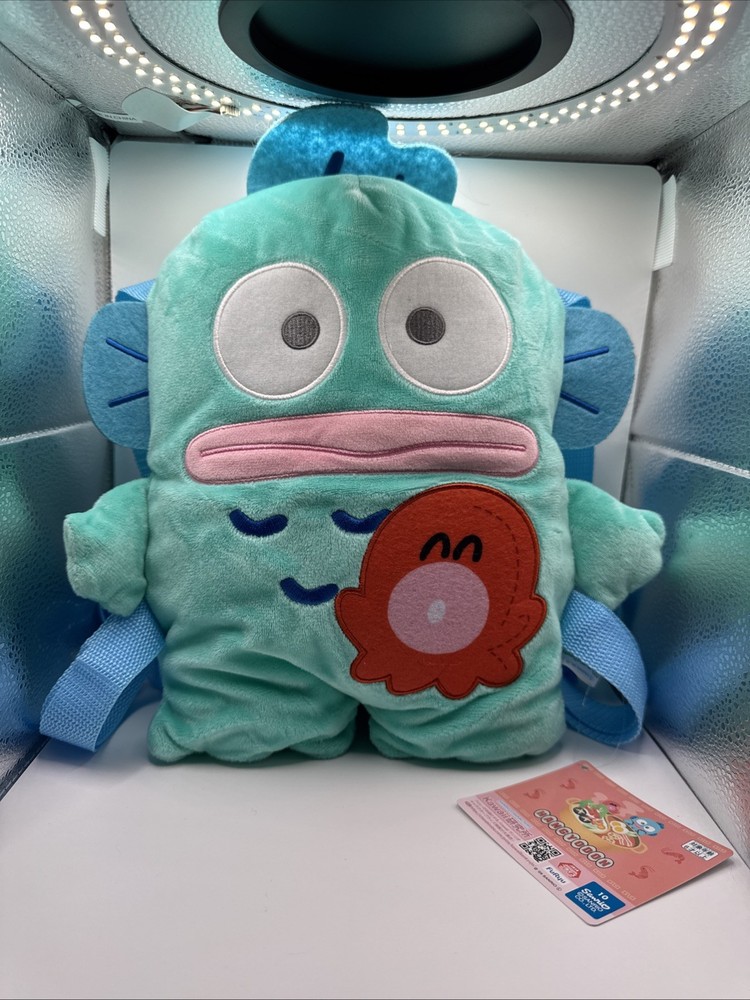 Hangyodon Sanrio Plush Backpack with Sayuri New With Tags Adjustable Straps