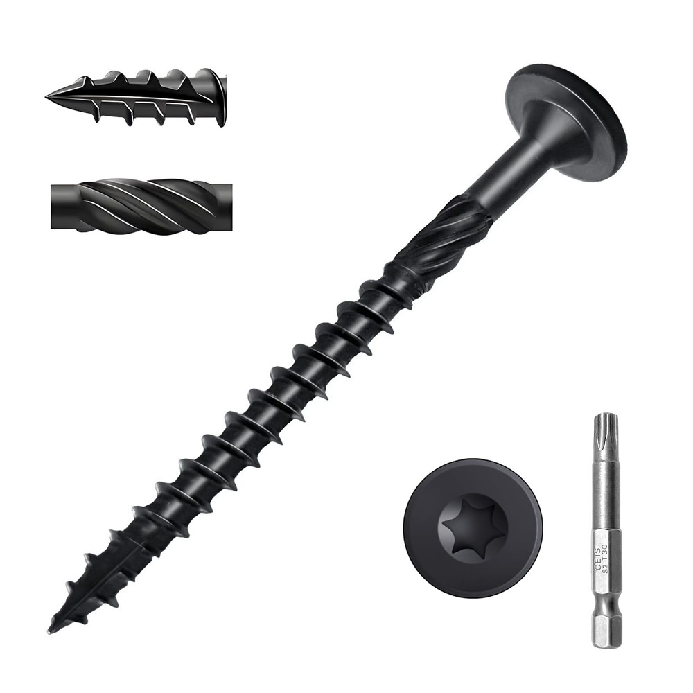 3 Inch Heavy-Duty Rust-Resistant Deck Screws 50-Pack for Timber