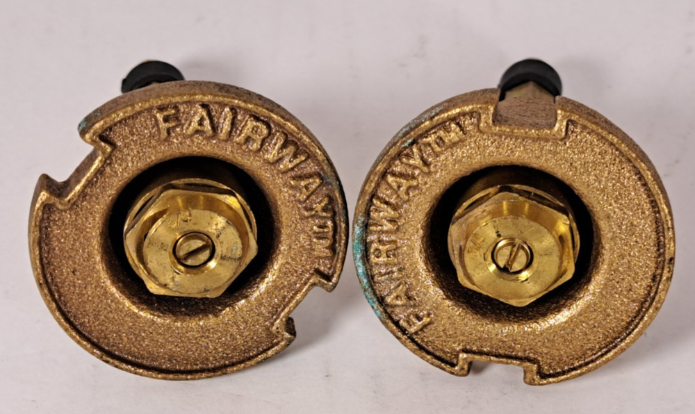 2 Fairway Brass Pop-Up Sprinkler Heads for Lawn Irrigation