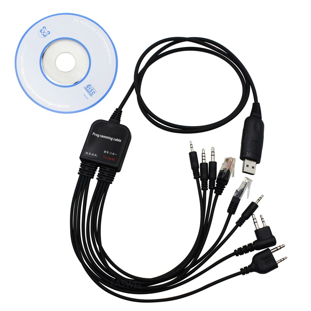 USB Programming Cable for Vehicle Mobile radios RJ-45 8 pin plug