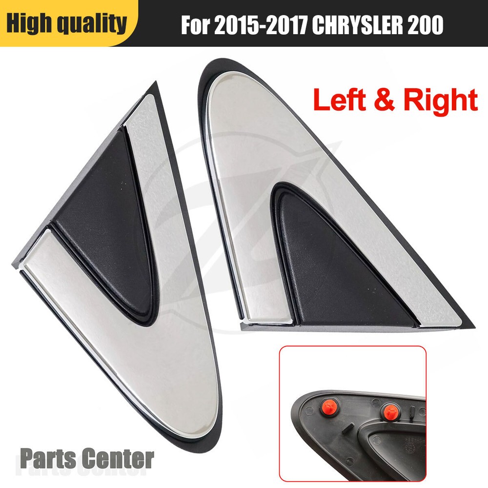 FIT FOR 2015-2017 CHRYSLER 200 LEFT&RIGHT MIRROR FLAG COVER CORNER MOLDING