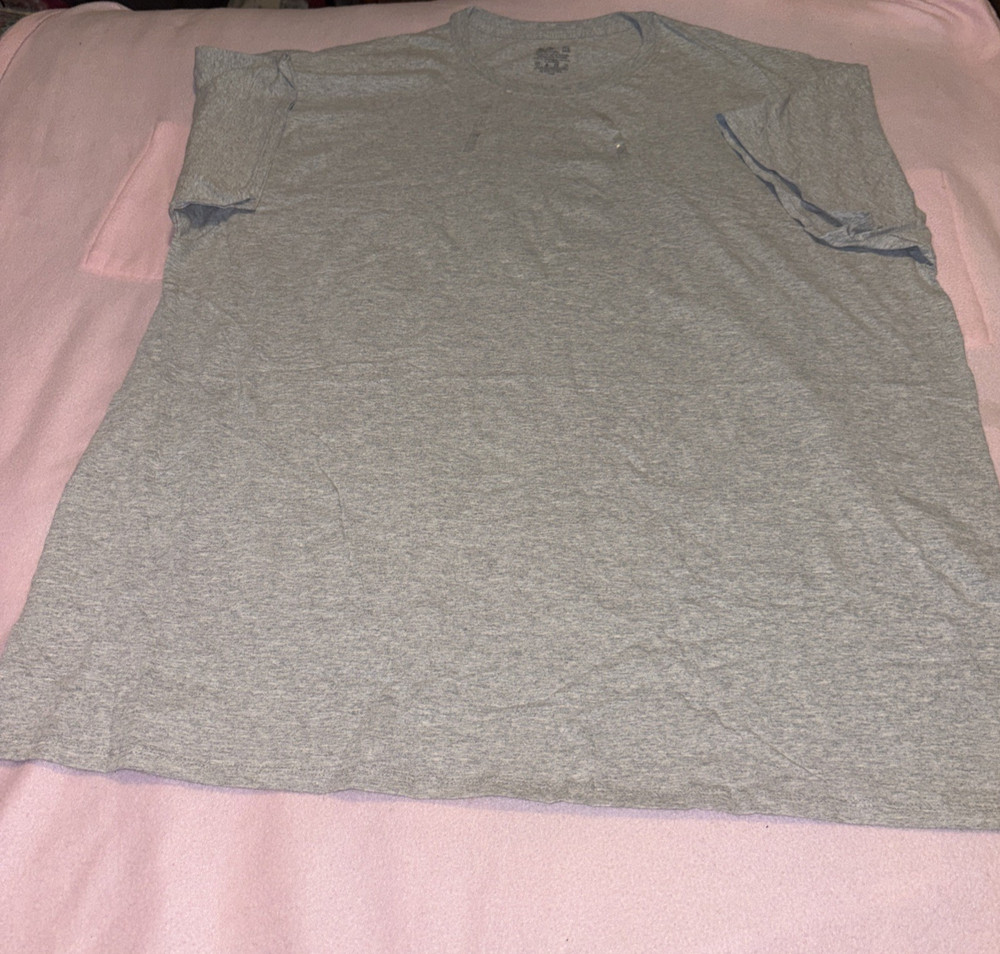 Fruit Of The Loom T-Shirt Mens 3XL Pocket Tee Short Sleeve Crew Heather Gray