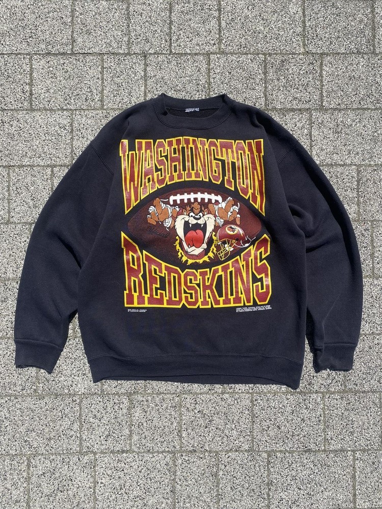 1992 Washington Redskins Looney Tunes Taz vintage reprint sweatshirt sizes S-4XL TE9054