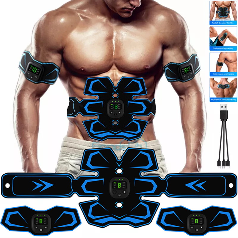 EMS Abdominal Muscle Toning Trainer ABS Stimulator Toner Fitness Binder Gym Belt