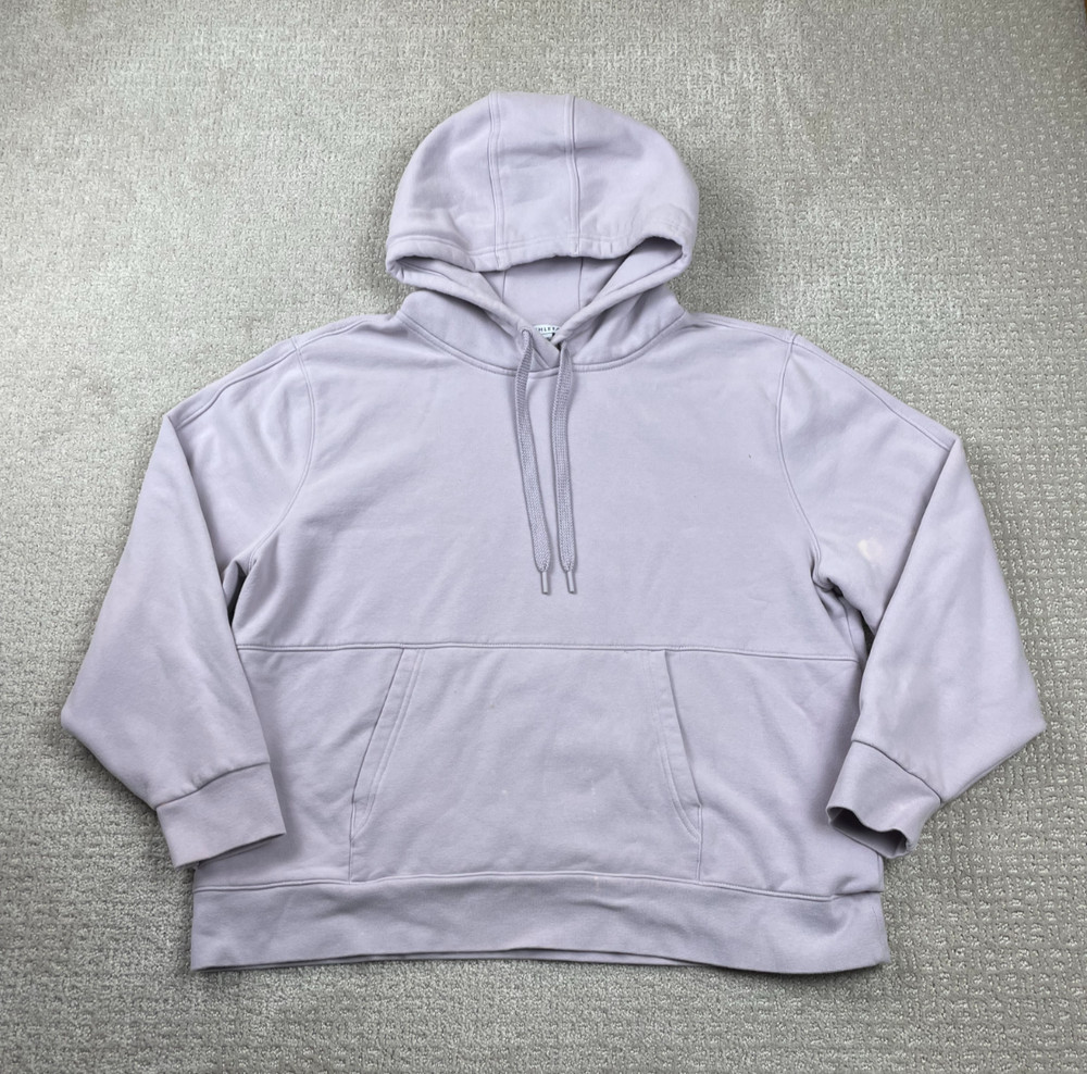 Athleta Hoodie Womens XL Lavender Purple Pullover Fleece Sweatshirt Active Gym