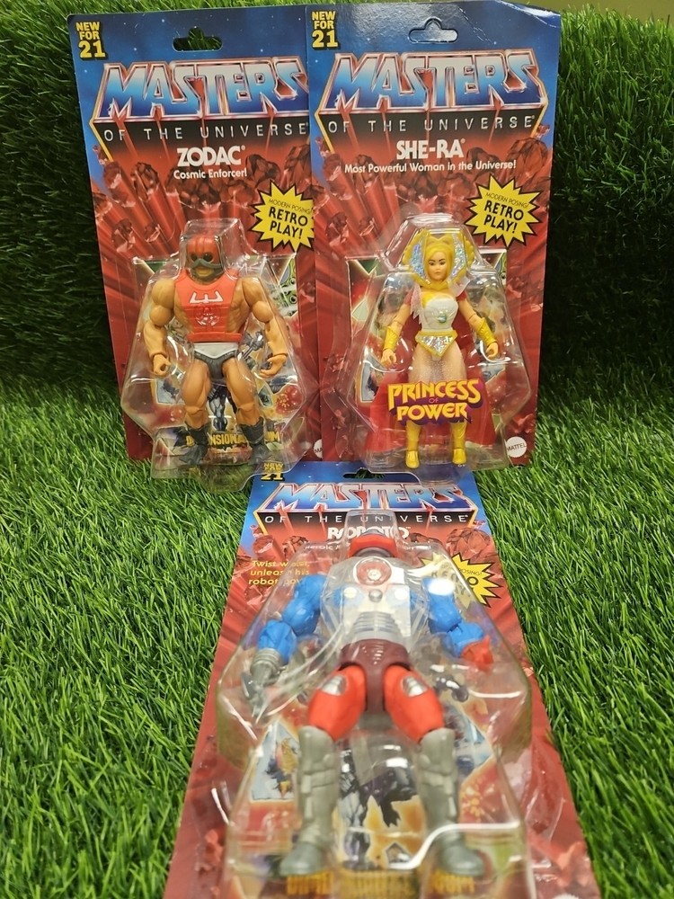 MOTU Origins Zodac She-Ra Roboto Action Figure Lot of 3