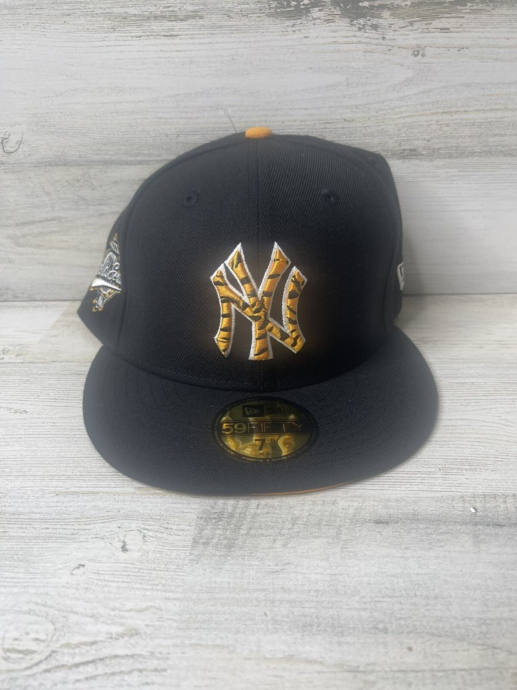 New Era New York Yankees Tiger Fill 59FIFTY Fitted Black/Orange Size: 7 5/8 NWT!