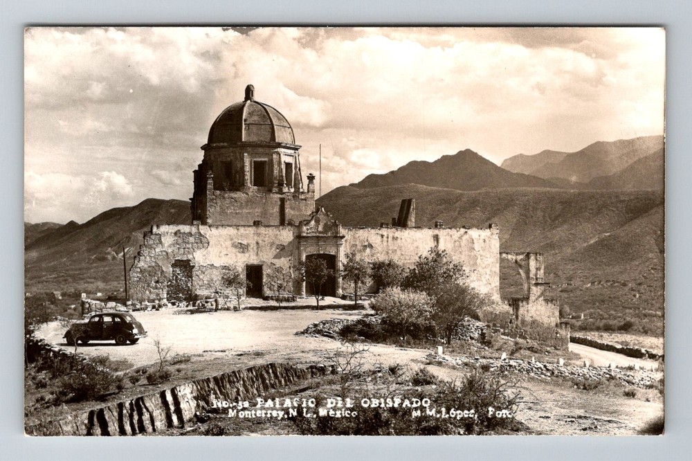 Mexico- Monterrey Palace Obispado Ruins Souvenir Old Postal PC Vintage Postcard