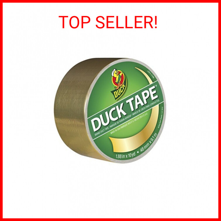 Duck Brand 280748 Duct Tape Single Roll, Metallic Gold