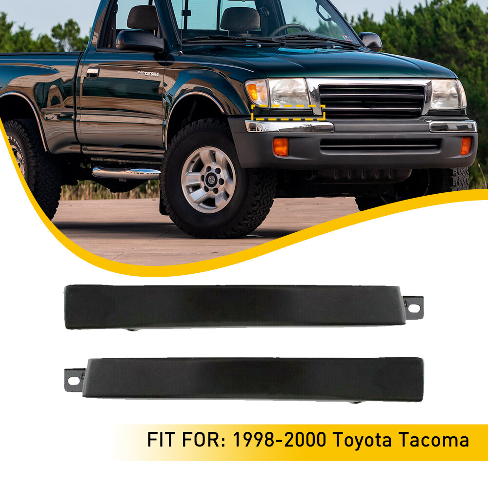 98-00 Toyota Tacoma Front Bumper Grille Headlight Filler Trim Panels Pair L+R
